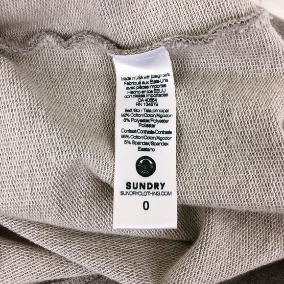 ANTHROPOLOGIE SUNDRY Embroidered Sweatshirt Gray M - Picture 5 of 8